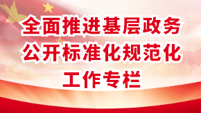 全面推進基層政務公開標準化規范化工作專欄